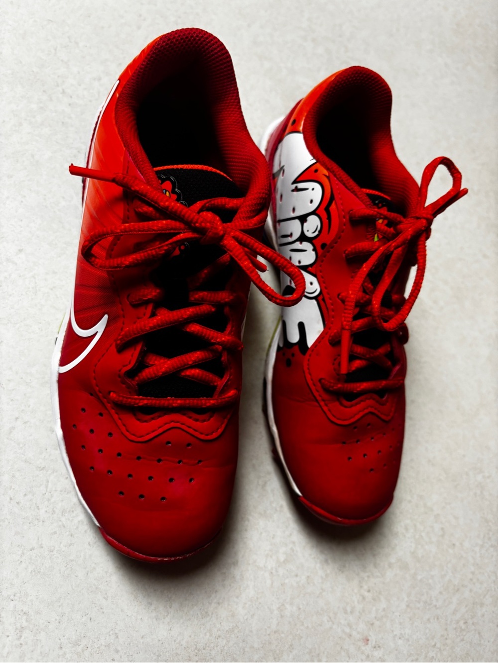 Nike baseball cleats Hyper crimson/Gummy worm